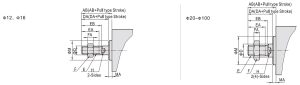 SDA12~100 male thread dimension