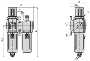 GFC300 400 dimension