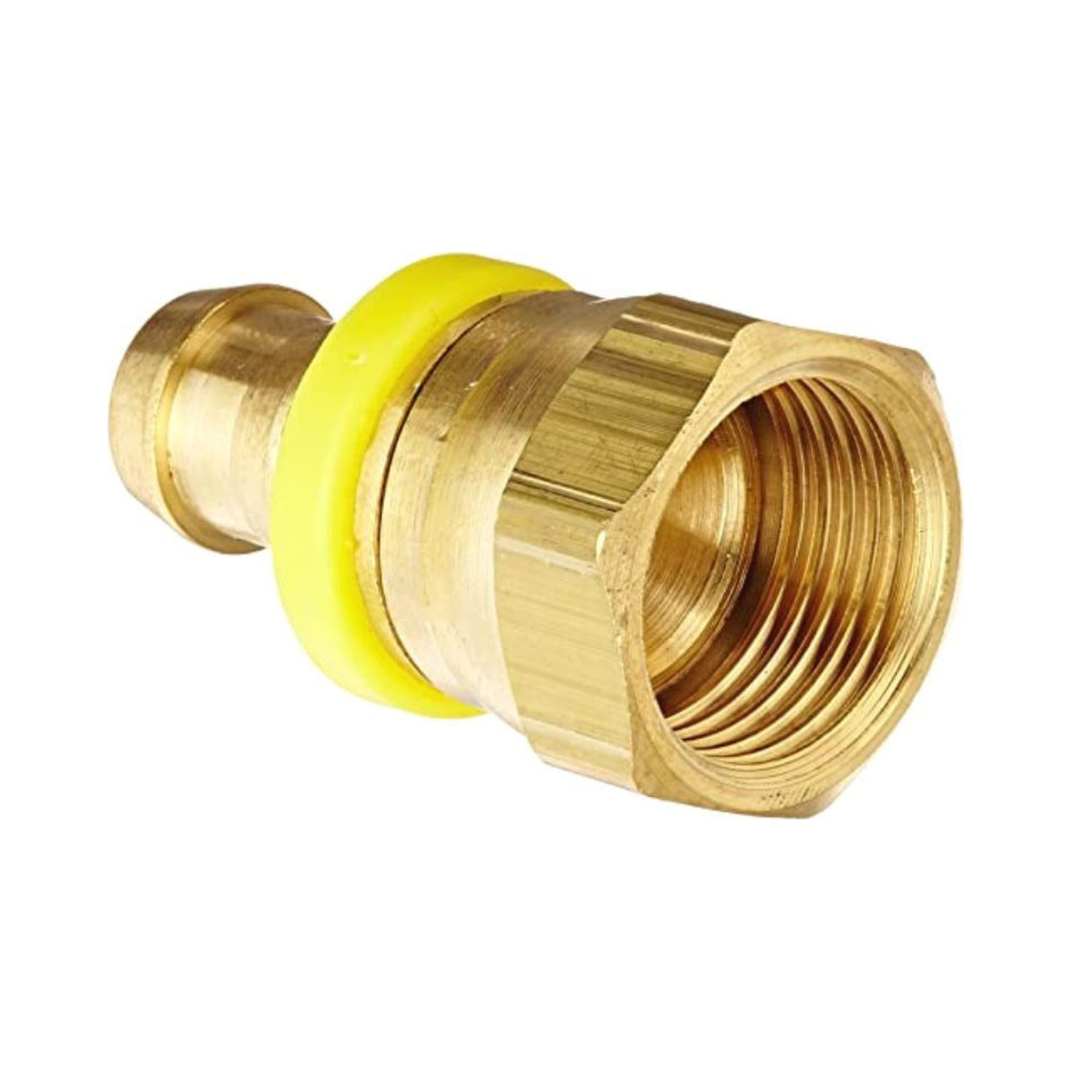 Brass Hose Barb x Female Ball Swivel Brass Hose Barb x Female Ball Swivel
