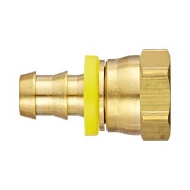 Brass Hose Barb x Female SAE 45 Degree