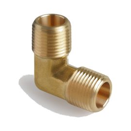 Brass SAE 45 Degree Male x 90 Degree Male NPT