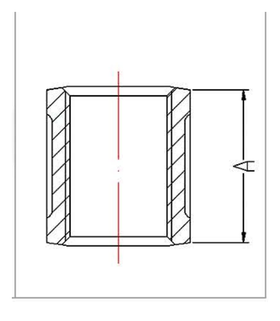 Malleable Iron Entire Thread Socket Fig.270 dimension drawing