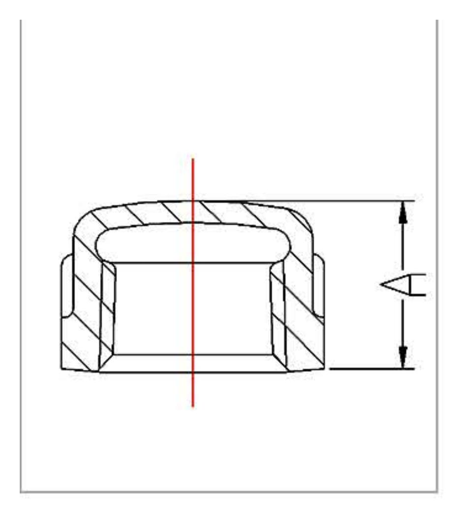 Malleable Iron Round Cap Fig.301 dimension drawing