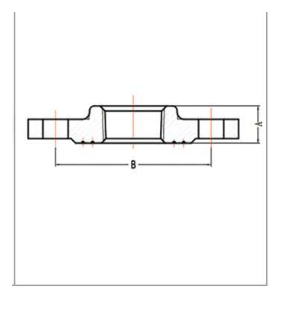 Malleable Iron Round Flange Without Bolt Fig.321 dimension drawing