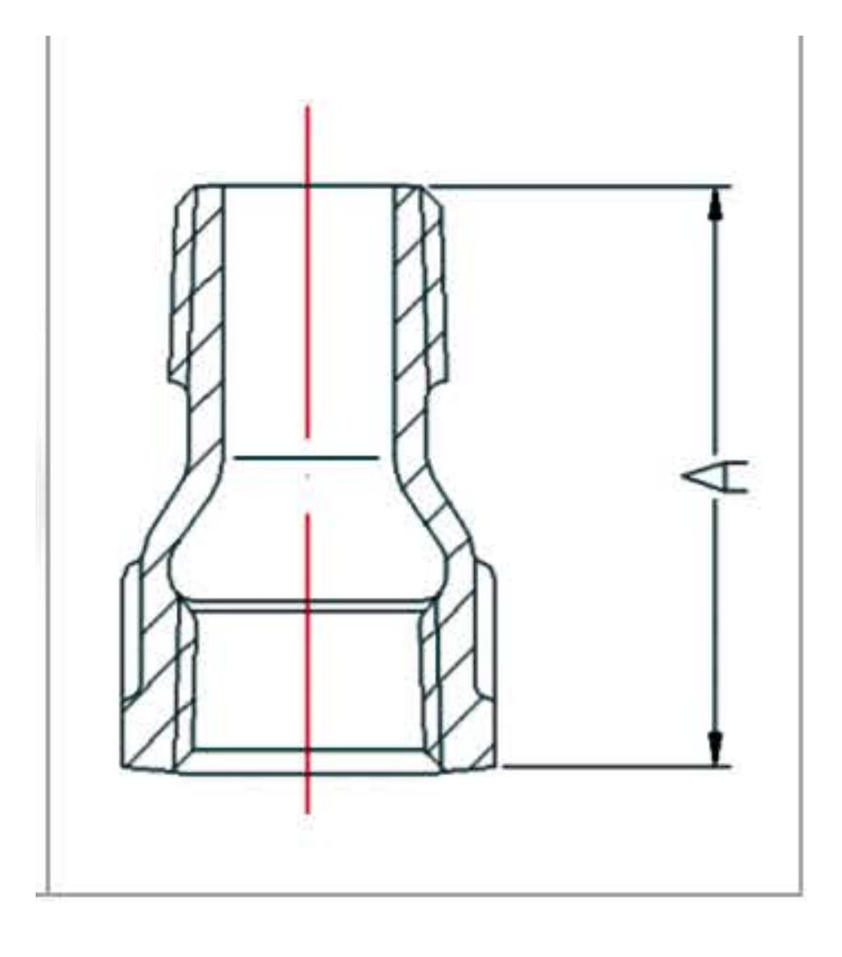Malleable Iron Socket M&F Fig.529 dimension drawing