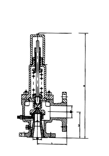 Spring Full Lift Flanged Safety Valve dimension drawing