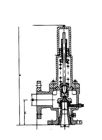 Spring Low Lift Flanged Safety Valve dimension drawing