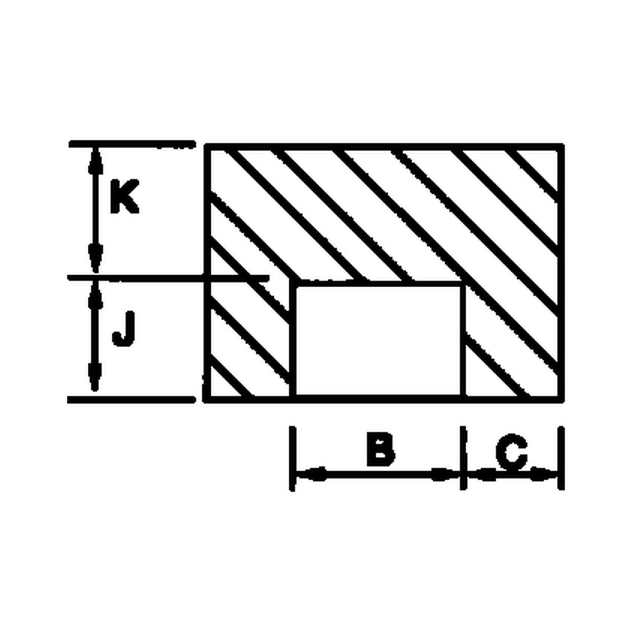 Stainless Socket-Welding Cap dimensions diagram