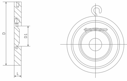 Ultra-Thin Wafer Check Valve dimension drawings