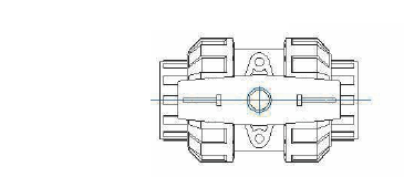UPVC Double Union Ball Valve dimension drawing