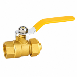 Aluminum Plastic Pipe Brass Ball Valve Single Cassette Female Thread