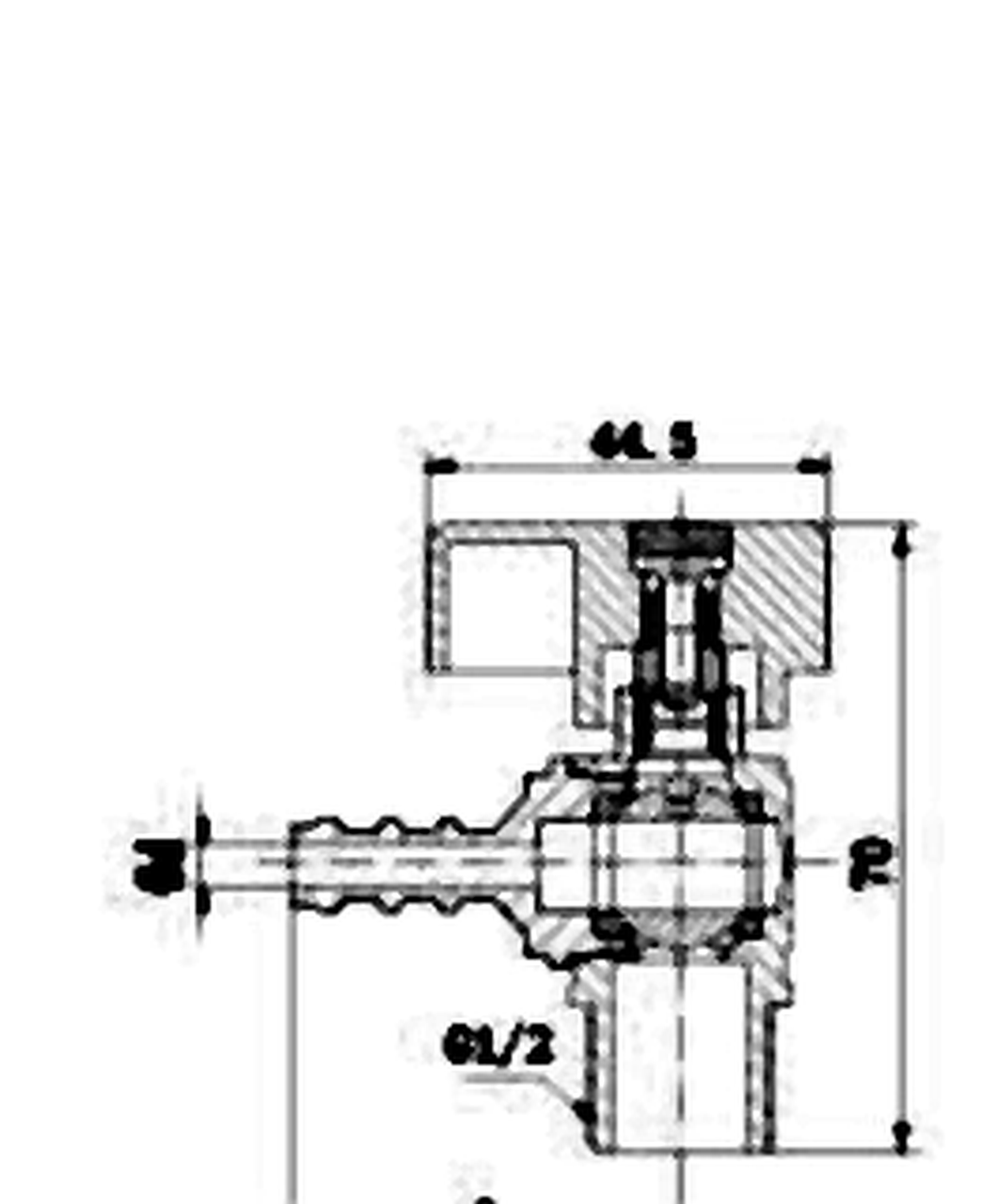 Angle Type Gas Special Valve dimension drawing