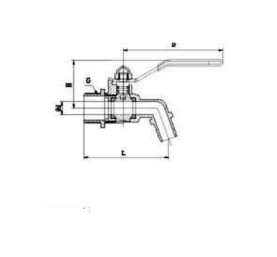 Brass Hot Water Nozzle dimension drawing