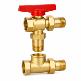 Brass Three-Way Regulating Ball Valve