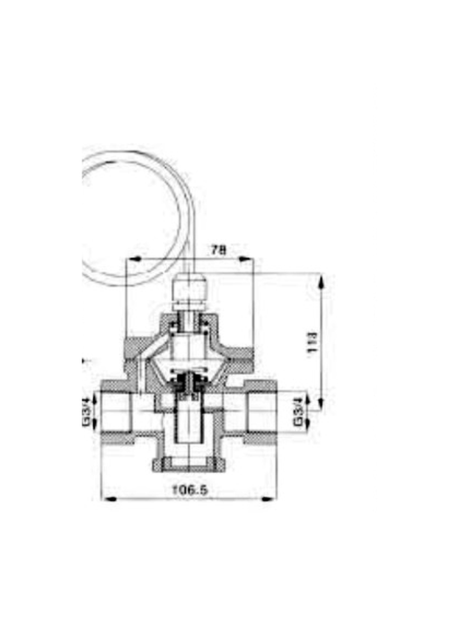 Differential Pressure Control Valve dimension drawing