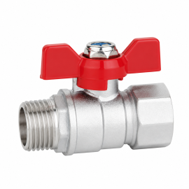 Medium Inner and Outer Thread Butterfly Handle Electroplated Ball Valve
