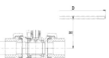 PP-R Heavy Duty Brass Ball Valve Double Union dimension drawing